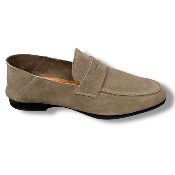 Wolf & Shepherd Monaco Loafers Men’s 10 Stone Suede Leather Casual Slip-On Shoes - Picture 1 of 8